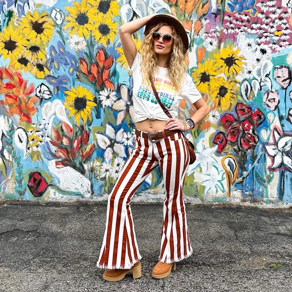 Striped Bell Bottoms